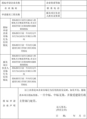 投標(biāo)申請(qǐng)企業(yè)市場(chǎng)行為信用檔案情況表——企業(yè)信用調(diào)查與評(píng)估